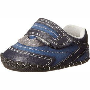 NEW pediped Originals Soft Sole Baby Teddy Navy Leather Suede Pre-Walker Sneaker